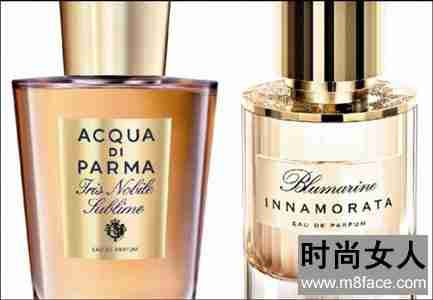 左图为帕尔玛之水(Acqua di Parma)，右图为蓝色情人(Blumarine)